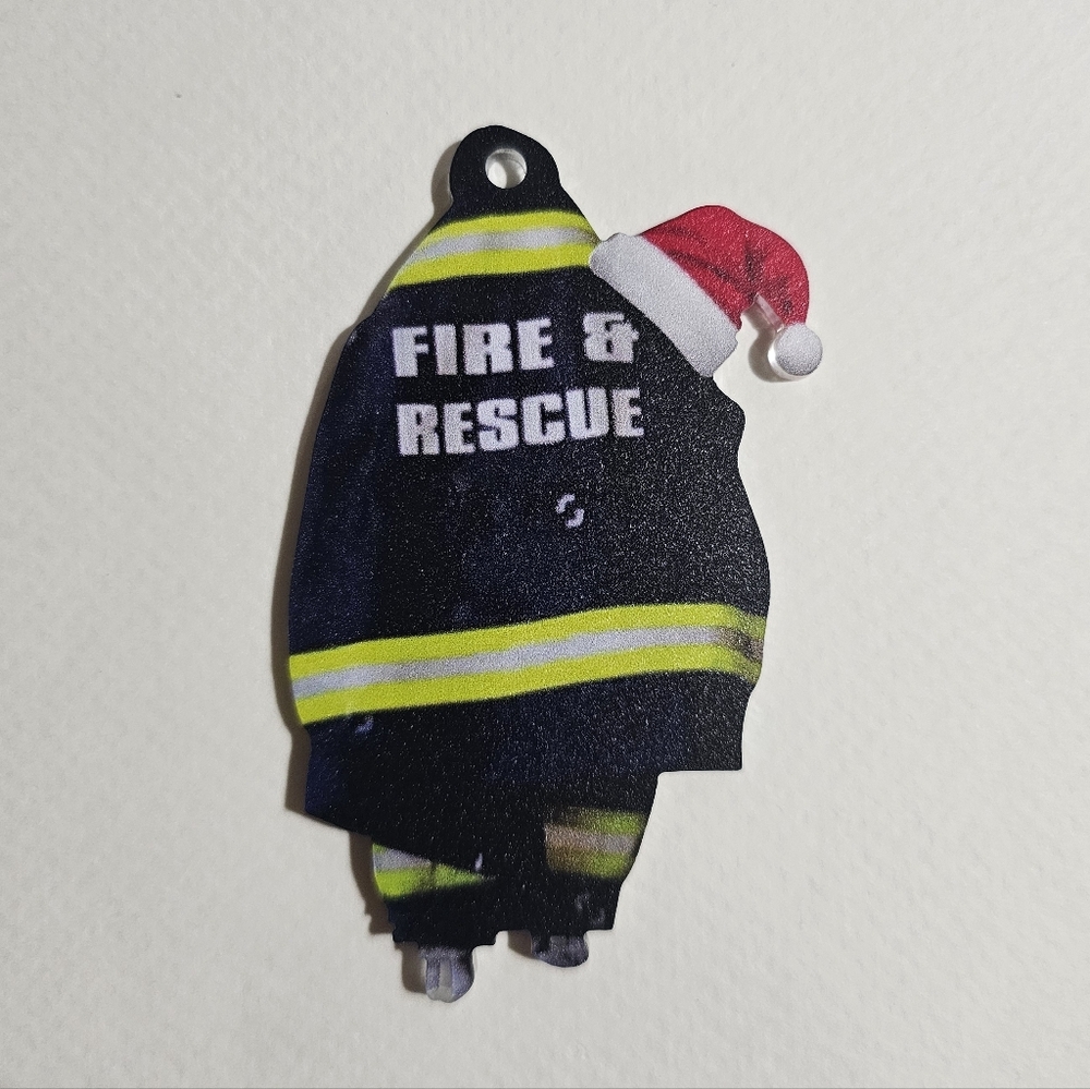 Fire and rescue christmas ornament